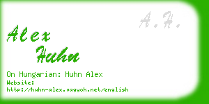 alex huhn business card